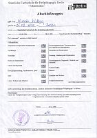 Abschlusszeugnis Heilpädagogik